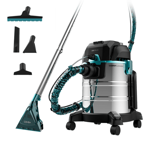 Conga CarpetClean 20000 Max Aspirador de tapicerias y wet&dry de gran tamaño que permite a su vez aspirar sólidos y líquidos con 1400 W de potencia y 22 Kpa