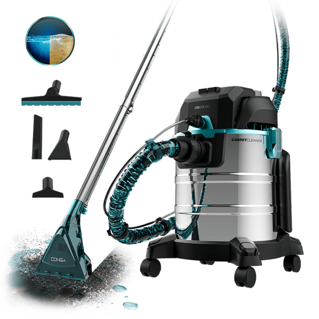 Conga CarpetClean 20000 Max Aspirador de tapicerias y wet&dry de gran tamaño que permite a su vez aspirar sólidos y líquidos con 1400 W de potencia y 22 Kpa