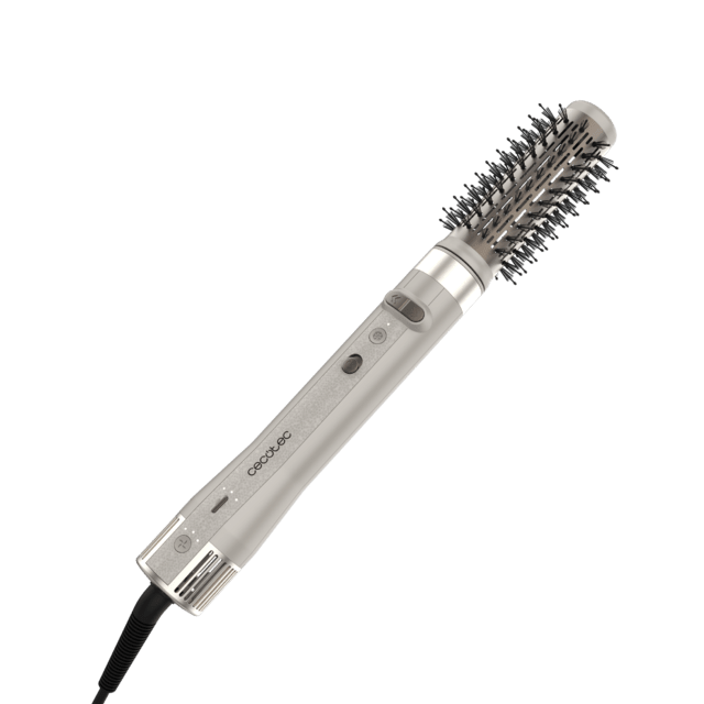 Moldeador CECOTEC CeramicCare 8in1 AirGlam Gyro Champagne con cepillo moldeador