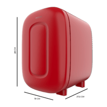 Bolero MiniCooling 4L Capri Red Frigorífico MiniCooling de 4L, funcionamiento 12V-220V, compatible coche y caravanas, función enfriamiento y calentamiento, rango temperatura 7-50º, transporte fácil.