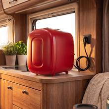 Bolero MiniCooling 4L Capri Red. Frigorífico MiniCooling Bora Red 4L, funcionamiento 12V-220V, compatible coche y caravanas, función enfriamiento y calentamiento, rango temperatura 7-50º, transporte fácil.