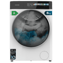 Bolero Wash&Dry 85900 Inverter Lavadora secadora blanca de 8/5 kg de capacidad, clase A, motor Inverter Plus y 1400 rpm, con 11 programas, pantalla FullColor 10,3", SteamMax, secado automático, Sanitize, funciones inteligentes OnSmart y Fuzzy Logic, Smooth Wash, Stop&Go, Delay Start, Drum Clean Plus y goma antibacteriana