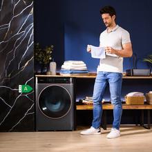 Bolero Wash&Dry 85900 Inverter Acero Lavadora secadora steel de 8/5 kg de capacidad, clase A, motor Inverter Plus y 1400 rpm, con 11 programas, pantalla FullColor 10,3", SteamMax, secado automático, Sanitize, funciones inteligentes OnSmart y Fuzzy Logic, Smooth Wash, Stop&Go, Delay Start, Drum Clean Plus y goma antibacteriana