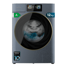 Bolero Wash&Dry 106950 Autodose Inverter 3D Titanium Lavadora secadora Autodosis de carga frontal steel de 10/6 kg de capacidad, 1400 rpm y clase A, con diseño Core Matrix Screen 9,2" y Core Body, 13 programas y Motor Inverter Plus, SteamMax, secado automático, Sanitize, OnSmart, Fuzzy Logic, Smooth Wash, puerta XXL y luz interior.