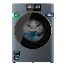 Bolero Wash&Dry 106950 Autodose Inverter 3D Titanium Lavadora secadora Autodosis de carga frontal steel de 10/6 kg de capacidad, 1400 rpm y clase A, con diseño Core Matrix Screen 9,2" y Core Body, 13 programas y Motor Inverter Plus, SteamMax, secado automático, Sanitize, OnSmart, Fuzzy Logic, Smooth Wash, puerta XXL y luz interior.