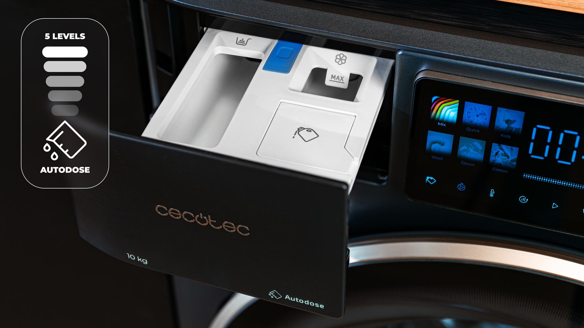 Lavasciuga Cecotec Bolero Wash&Dry 106950 – 10/6 Kg, Motore Inverter, 13 Programmi, Schermo Touch Da 9,2 Pollici