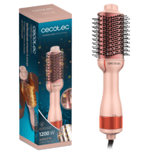 CeramicCare Single Peach Cepillo de aire voluminizador con revestimiento cerámico con queratina y aceite de argán, con potencia de 1200W y 3 modos.