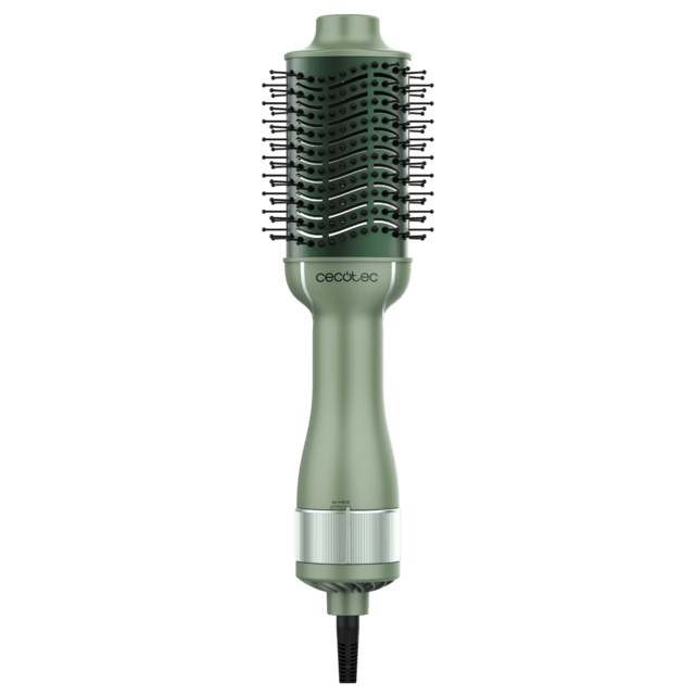 CeramicCare Unique Olive Cepillo de aire voluminizador con revestimiento cerámico con queratina y aceite de argán, con potencia de 1200W y 3 modos