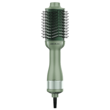 CeramicCare Unique Olive Cepillo de aire voluminizador con revestimiento cerámico con queratina y aceite de argán, con potencia de 1200W y 3 modos