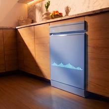 Bolero Aguazero 7000 Matt White Glass Connected Lavavajillas cristal blanco mate de 60 cm, 16 servicios, clase B, motor Inverter Plus Duo, 10 programas, Smart Voice Control, Smart Knock Dual Control, WiFi, Smart Wash, Steam Wash, Extra Hygiene, AutoClean, luz interior y luz ambiente exterior, funciones de secado O2Dry, Dual Turbo Dry+, Super Dry, tecnología brazo aspersor Splash 360, Save+, Half Load, Silent Wash, Delay Start, Extra Rapid y bandeja para cubiertos