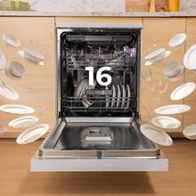 Bolero Aguazero 7000 Matt White Glass Connected Lavavajillas cristal blanco mate de 60 cm, 16 servicios, clase B, motor Inverter Plus Duo, 10 programas, Smart Voice Control, Smart Knock Dual Control, WiFi, Smart Wash, Steam Wash, Extra Hygiene, AutoClean, luz interior y luz ambiente exterior, funciones de secado O2Dry, Dual Turbo Dry+, Super Dry, tecnología brazo aspersor Splash 360, Save+, Half Load, Silent Wash, Delay Start, Extra Rapid y bandeja para cubiertos