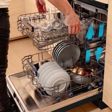 Bolero Aguazero 6750 Matt Black Glass Lave-vaisselle en verre noir mat de 60 cm, capacité pour 16 couverts, classe B, moteur Inverter Plus Duo, 10 programmes, Smart Voice Control, Smart Knock Dual Control, Wi-Fi, Smart Wash, Steam Wash, Extra Hygiene, AutoClean, lumière intérieure et lumière extérieure, fonctions de séchage O2Dry, Dual Turbo Dry+, Super Dry, technologie de bras de lavage Splash 360, Save+, Half Load, Silent Wash, Delay Start, Extra Rapid et tiroir à couverts.