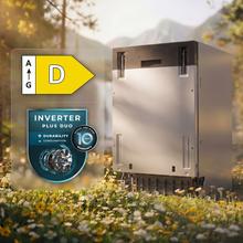 Bolero Aguazero 6280 Full-BI Lavastoviglie da incasso 60 cm, 16 coperti, classe D, motore Inverter Plus Duo, 6 programmi, pannello Touch, FloorView Light, Extra Hygiene, Super Dry, Save+, Silent Wash, Half Load, AutoClean, Extra Rapid, Delay Start, cestello superiore regolabile e cestello speciale per posate