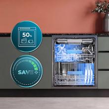 Bolero Aguazero 6280 Full-BI Lavastoviglie da incasso 60 cm, 16 coperti, classe D, motore Inverter Plus Duo, 6 programmi, pannello Touch, FloorView Light, Extra Hygiene, Super Dry, Save+, Silent Wash, Half Load, AutoClean, Extra Rapid, Delay Start, cestello superiore regolabile e cestello speciale per posate