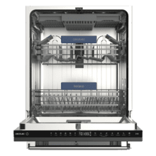 Bolero Aguazero 6280 Full-BI Lave-vaisselle encastrable de 60 cm, avec capacité pour 16 couverts, classe D, moteur Inverter Plus Duo, 6 programmes, panneau tactile, FloorView Light, Extra Hygiene, Super Dry, Save+, Silent Wash, Half Load, AutoClean, Extra Rapid, Delay Start, panier supérieur réglable et tiroir spécial pour couverts.