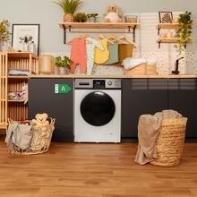 Bolero Dresscode 7411 Inverter Máquina de lavar roupa de carga frontal branca com capacidade para 7 kg e 1200 rpm, Classe A-10%, 16 programas, Motor Inverter Plus, SteamMax, Drum Clean, Allergy Care, Delay Start, Diamond Care, Stop&Go, programa ECO e KidLock