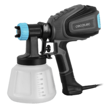 TotalPaint 750 Pistola de pintura con 700W de potencia. Control total del caudal hasta 1200ml/min. Incluye 5 boquillas. Contenedores de 1200ml.
