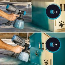 TotalPaint 750 Pistola de pintura con 700W de potencia. Control total del caudal hasta 1200ml/min. Incluye 5 boquillas. Contenedores de 1200ml.