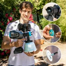 TotalPaint 4000 Liberty Pistolet à peinture avec batterie NEXUS de 21 V. Contrôle total du débit. Précision de 14 kPa. 4 buses incluses. Récipients de 1200 ml.