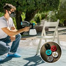 TotalPaint 4000 Liberty Pistolet à peinture avec batterie NEXUS de 21 V. Contrôle total du débit. Précision de 14 kPa. 4 buses incluses. Récipients de 1200 ml.