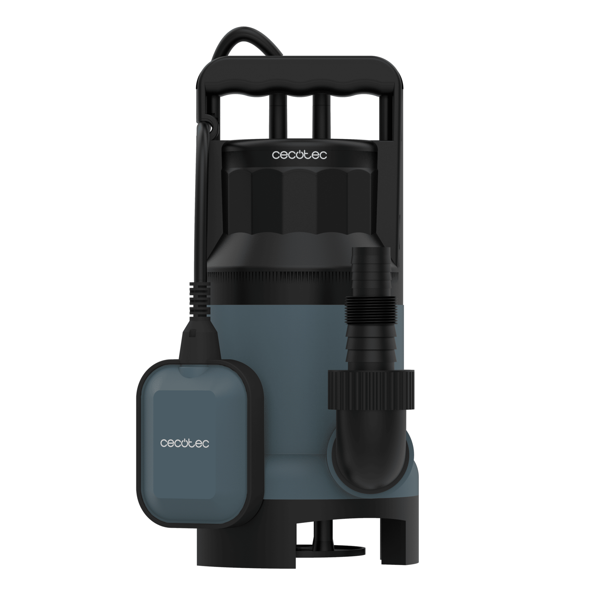 Neptunus 1100 Dark Schmutzwasserpumpe 1100W. Bis zu 16.000 l/h. Maximale Förderhöhe 8,5 m und 7 m Tiefe. Schwimmerschalter. IPX8. 10 m Kabel und 8 m Nylonseil.