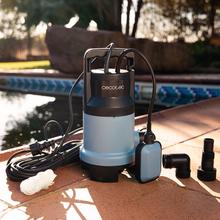 Axike 1100 Dark Bomba de agua sucia 1100W. Hasta 16.000l/h. Altura máxima de bombeo 8,5m y 7m de profundidad. Interruptor flotante. IPX8. Cable 10m y cuerda nylon de 8m.