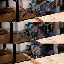 LongFlex 710 Pro Sierra de sable de 710W. Cambio de cuhilla rápido. Cortes profundos 115mm y eficientes con recorrido de 20mm. Incluye 6 cuchillas.