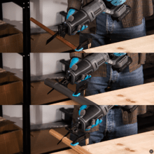 LongFlex 900 ShockAbsorber Sierra de sable de 850W. Velocidad variable. Sistema ShockAbsorber. Mango rotacional. Láser y luz LED. Cambio de cuhilla rápido. Incluye 6 cuchillas.