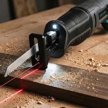 LongFlex 900 ShockAbsorber Sierra de sable de 850W. Velocidad variable. Sistema ShockAbsorber. Mango rotacional. Láser y luz LED. Cambio de cuhilla rápido. Incluye 6 cuchillas.