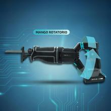 LongFlex 4000 ShockAbsorber Liberty Sierra de sable batería Nexus 21V. Velocidad variable. Sistema ShockAbsorber. Mango rotacional. Láser y luz LED. Cambio de cuchilla rápido. Incluye 6 cuchillas.