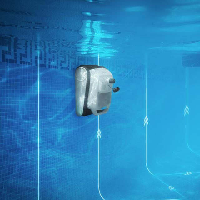 Conga Pooldroid 10000 TotalClean AquaSkater Robot limpiapiscinas para fondos, paredes, línea de flotación y superficie. Apto para superficies de hasta 300 m2. ScubaDriving Tech, limpieza ordenada. 150 minutos de autonomía. Filtro de alta eficiencia de 180 μm. Capacidad de 4 L. Boya para la limpieza de la superficie. Control APP y mando a distancia. 4 motores.