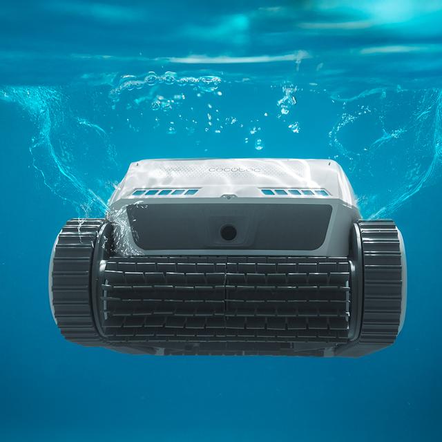 Conga Pooldroid 10000 TotalClean AquaSkater Robot limpiapiscinas para fondos, paredes, línea de flotación y superficie. Apto para superficies de hasta 300 m2. ScubaDriving Tech, limpieza ordenada. 150 minutos de autonomía. Filtro de alta eficiencia de 180 μm. Capacidad de 4 L. Boya para la limpieza de la superficie. Control APP y mando a distancia. 4 motores.