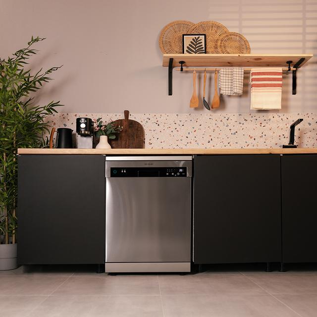 Bolero Aguazero 6110 Inox Lavavajillas Bolero acabado inox de 60cm, 13 cubiertos y 6 programas. Con funciones Media Carga, programa 3 en 1, Delay Start, Dry+, FullTouch y ChildLock