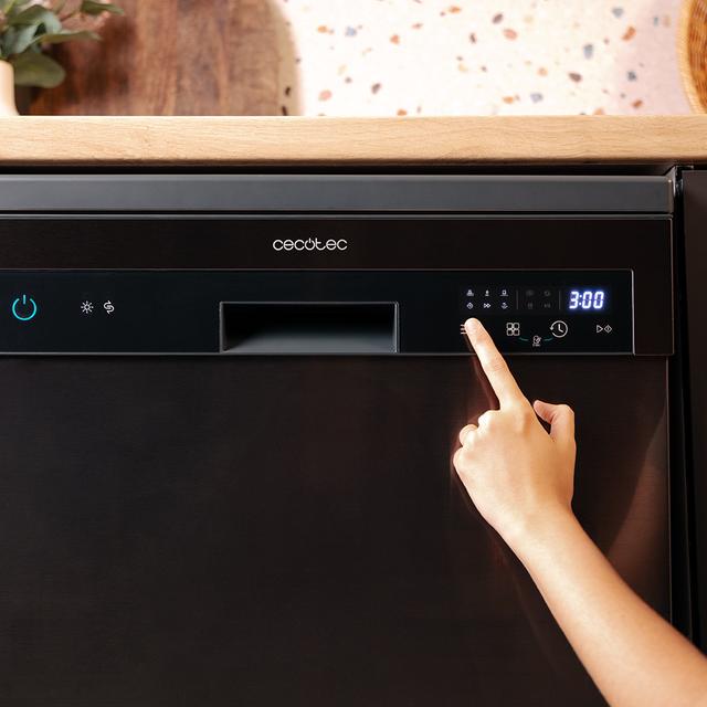 Bolero Aguazero 6110 Dark Lavavajillas Bolero acabado dark inox de 60cm, 13 cubiertos y 6 programas. Con funciones Media Carga, programa 3 en 1, Delay Start, Dry+, FullTouch y ChildLock