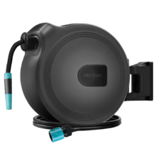 HydroShell 30 Tambor de manguera de 30m. SlowReturn Technology. Diseño portátil y ergonómica. Incluye boquilla simple y pistola pulverizadora de 8 funciones. Conexión universal 3in1.