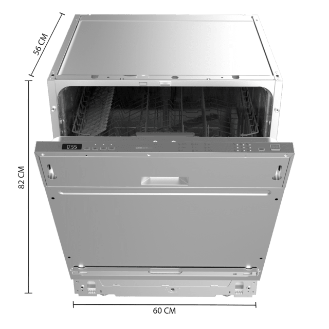 Bolero Aguazero 6110 Full-BI Lavavajillas Bolero integrable de 60cm, 13 cubiertos y 6 programas. Con funciones Media Carga, programa 3 en 1, Delay Start, Dry+ y ChildLock