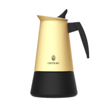 Piccolina 200 Beige Moka fabbricata in acciaio inossidabile di alta qualità ideale per 2 tazze di caffè.