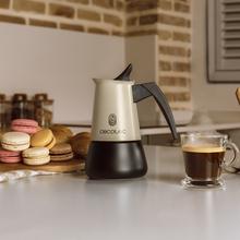 Piccolina 200 Green Moka fabbricata in acciaio inossidabile di alta qualità ideale per 2 tazze di caffè.