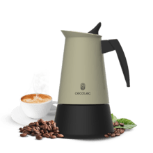 Piccolina 900 Green Cafetière italienne conçue en acier inoxydable de haute qualité, idéale pour remplir 10 tasses de café.