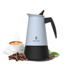 Piccolina 200 Blue Moka fabbricata in acciaio inossidabile di alta qualità ideale per 2 tazze di caffè.