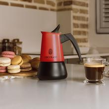Piccolina 200 Red Moka fabbricata in acciaio inossidabile di alta qualità ideale per 2 tazze di caffè.
