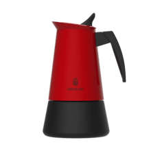 Piccolina 200 Red Moka fabbricata in acciaio inossidabile di alta qualità ideale per 2 tazze di caffè.