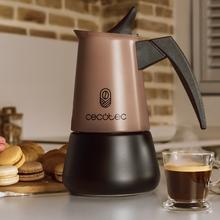 Piccolina 600 Bronze Moka fabbricata in acciaio inossidabile di alta qualità ideale per 10 tazze di caffè.