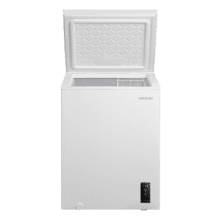 Bolero CoolMarket Chest 143P White E - Congelador Horizontal 143L, Cesta con asas, Control Electrónico LED, Muy Silencioso 37dB, UltraContact D-Cool, Dual Function, Puerta ZeroG (80º-30º), Fast Freezing y Diseño Compacto