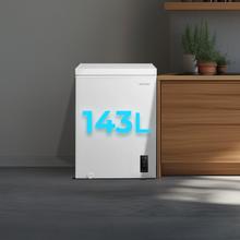 Bolero CoolMarket Chest 143P White E - Congelador Horizontal 143L, Cesta con asas, Control Electrónico LED, Muy Silencioso 37dB, UltraContact D-Cool, Dual Function, Puerta ZeroG (80º-30º), Fast Freezing y Diseño Compacto