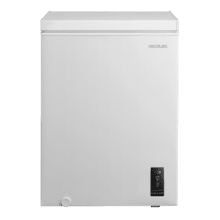 Bolero CoolMarket Chest 143P White E - Congelador Horizontal 143L, Cesta con asas, Control Electrónico LED, Muy Silencioso 37dB, UltraContact D-Cool, Dual Function, Puerta ZeroG (80º-30º), Fast Freezing y Diseño Compacto