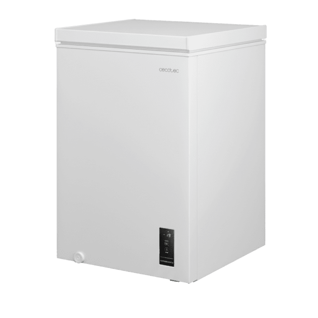 Bolero CoolMarket Chest 143P White E - Congelador Horizontal 143L, Cesta con asas, Control Electrónico LED, Muy Silencioso 37dB, UltraContact D-Cool, Dual Function, Puerta ZeroG (80º-30º), Fast Freezing y Diseño Compacto