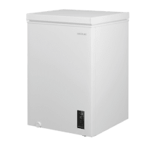 Bolero CoolMarket Chest 143P White E - Congelador Horizontal 143L, Cesta con asas, Control Electrónico LED, Muy Silencioso 37dB, UltraContact D-Cool, Dual Function, Puerta ZeroG (80º-30º), Fast Freezing y Diseño Compacto