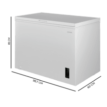 Bolero CoolMarket Chest 249P White E Cecotec - Congelador Horizontal 249L, Cesta con asas, Control Electrónico LED, UltraContact D-Cool, Dual Function, Puerta ZeroG (80º-30º), Fast Freezing y Diseño Compacto