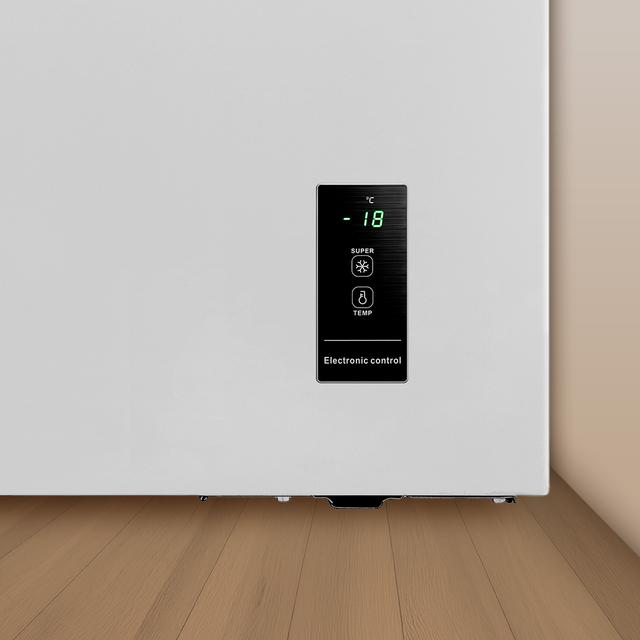 Bolero CoolMarket Chest 249P White E Cecotec - Congelador Horizontal 249L, Cesta con asas, Control Electrónico LED, UltraContact D-Cool, Dual Function, Puerta ZeroG (80º-30º), Fast Freezing y Diseño Compacto